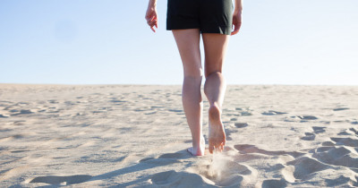 Walking on the sand is good for your health